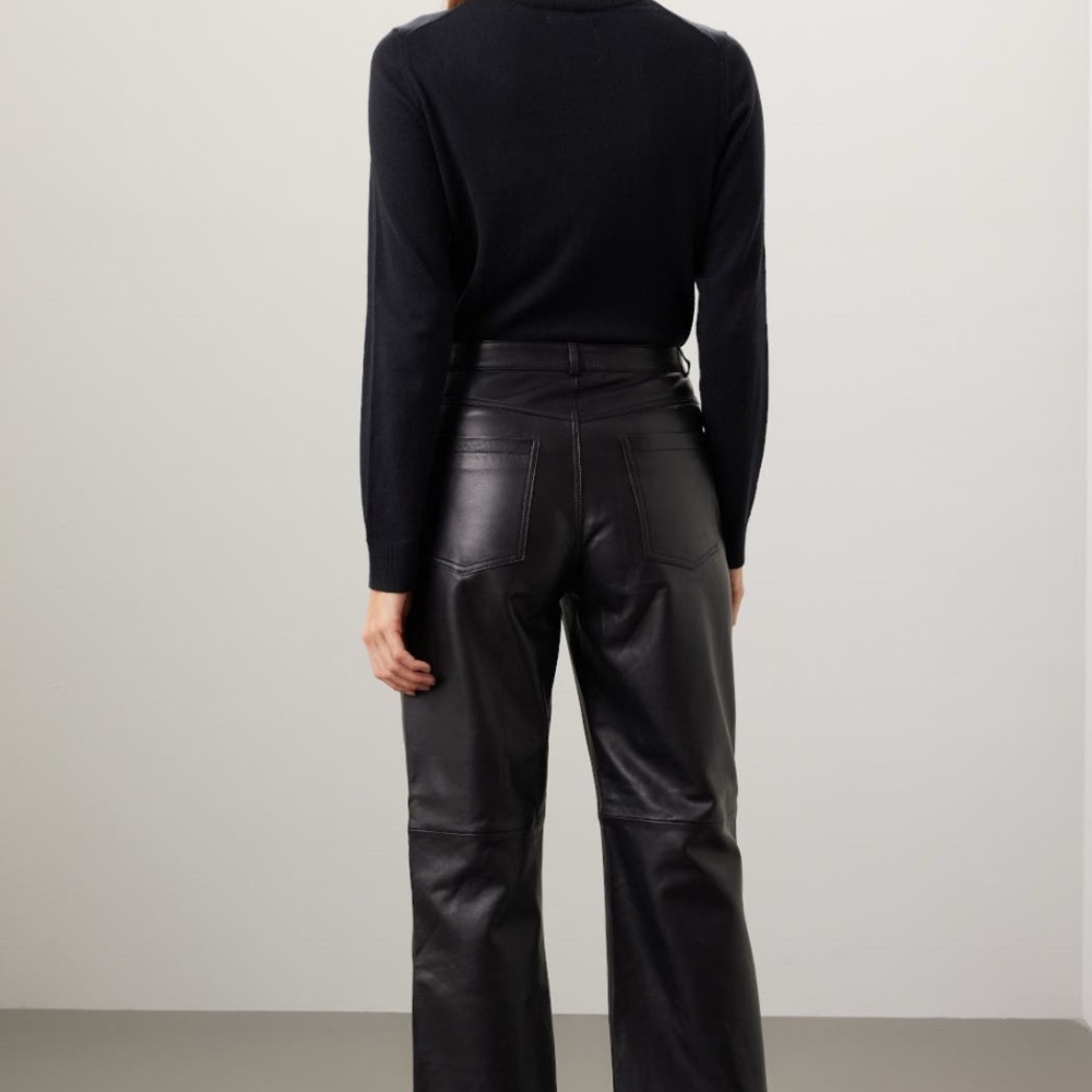 Veda Real Leather wide leg pant size 0 - Picture 2 of 9